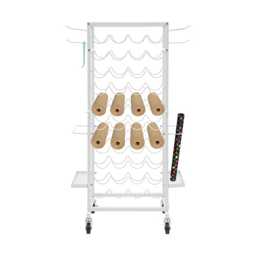 Mobile Vinyl Roll Holder Cart 40Compartments Vinyl Storage Organizer with 6Hooks - Picture 12 of 19