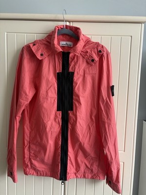 Stone Island Coral Dark Pink Hooded Light Jacket/ Over-shirt