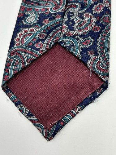 John Weitz Mens Neck Tie 59"x 3 1/2 " Paisley Blue Multicolor USA - Picture 5 of 6