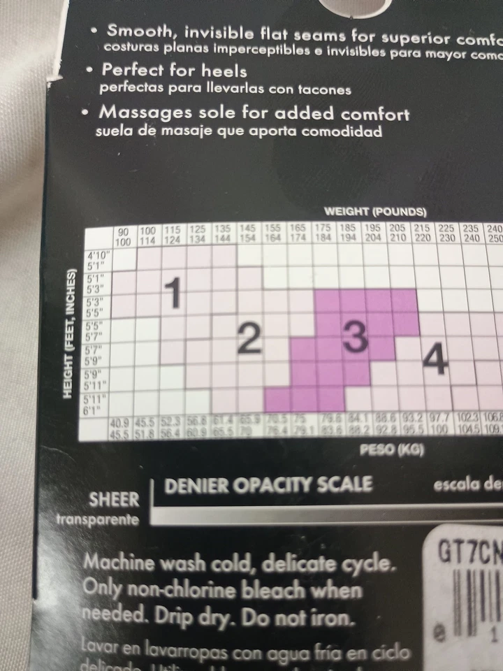 GEORGE Women's Control Top Stocking Massaging Sole Super Opaque Black Size 3 - Image 4 of 4