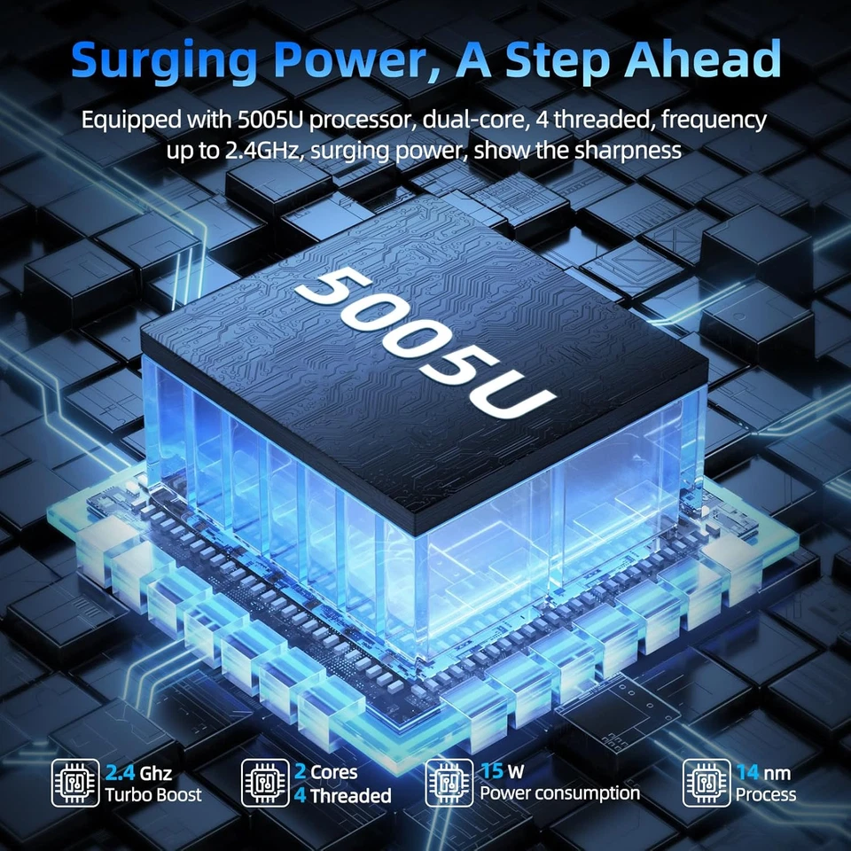 Laptop 17,3 Zoll HD Display Intel i3 Bis zu 2,0Ghz 4GB + 128GB SSD 8000mAh - Bild 3 von 4