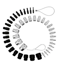 44Pcs Nut and Bolt Thread Checker,27 23 Inch & 21 Metric, White&black 