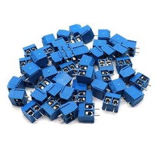50Pcs 2-Pin 5mm Terminal Block Connector 300V 10A