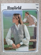 Hayfield Knitting Pattern No. 1484 for Waistcoat and Slipover (Pre-owned)