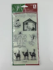 Inkadinkado Chrstmas Clear Stamps Holy Night Nativity Mary Jesus Angel Wise Men