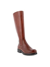 ECCO Womens Cognac Brown Back Zip Calf Width Adjustment Modtray Boot Shoes 5-5.5
