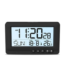 ORIA Digital Alarm Clock LCD Display Travel Alarm Clock Small Digital Clock With