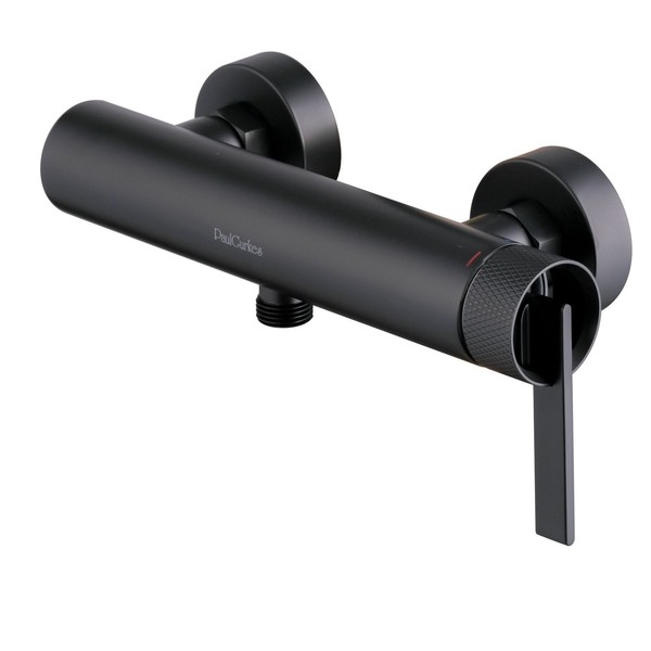 PaulGurkes Duscharmatur Aufputz Matt-Schwarz Duschmischer Serie NOX-image