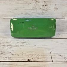 Kate Spade New York Hard Shell Glasses Case Green Blue Two Tone Eye Graphic