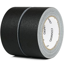 COSIMIXO 2-Pack Black Gaffers Tape 30 Yards x 2 Inch - Waterproof, No Residue,