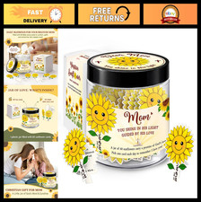 Meaningful Mother's Day Gift - Bible Verse Jar with 60 Sunflower Cards for Mom,