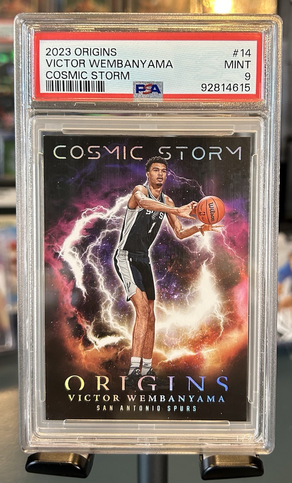 2023-24 Panini Origins Victor Wembanyama Cosmic Storm RC PSA 9