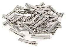 50 Pieces 4cm / 1.57inch Alligator Hair Clip Flat Top with Teeth for Arts & 