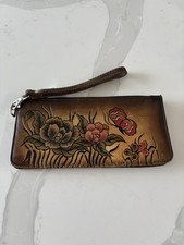 Biacci Clutch Wallet Hand Painted Leather But...