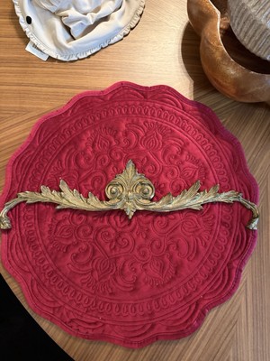 Vintage Brass Ornate Pediment Garland Acanthus Plaque Topper Wall Gold Mcm 15 