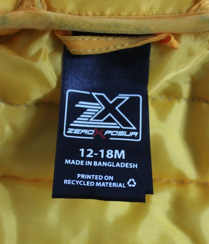 Chaqueta acolchada con capucha de dinosaurio ZeroXposur para bebés niños 12-18M azul Z11222K invierno Foto 4 de 4