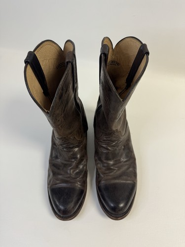 Botas de Vaquero Lucchese Shane Roper para Hombre Talla 10EE Cuero Marrón - Imagen 3 de 13