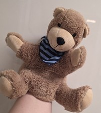 ❤️ Schmusetuch * Stofftier * Handpuppe * Sterntaler * Bär mit Halstuch ❤️