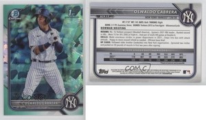 2022 Bowman Sapphire Edition Chrome Prospects Aqua /55 Oswaldo Cabrera #BCP-17