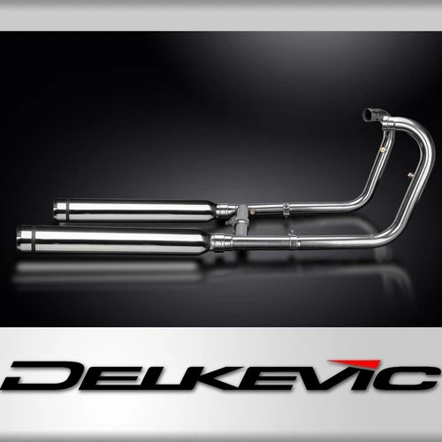 Kawasaki W800 2019-2024 Full Exhaust 2-2 550mm Bull Nose Silencers Stainless