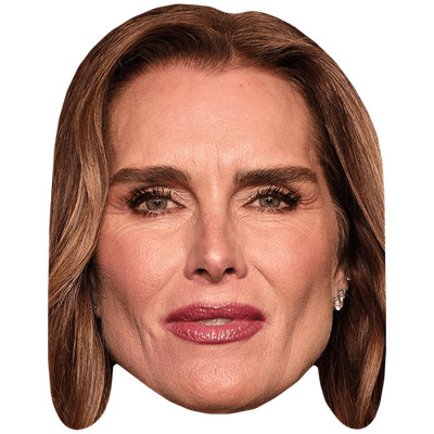Brooke Shields (Smile) Big Head. Größer als das Leben Maske.