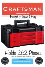CRAFTSMAN 3 DRAWER TOOL CASE 262 PC VERSASTACK EMPTY **TOOLS NOT INCLUDED**