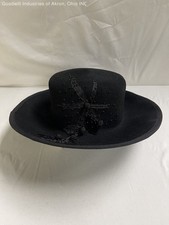 Sarasota by August Accessories Women's Black 100 Wool Beaded Hat NWT One Size