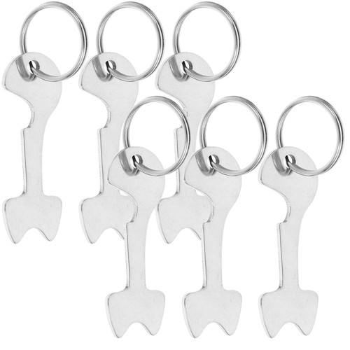6 Pcs Key Chain Accessories Shopping Trolley Keychain Token Keyrings Uk - Picture 12 of 12