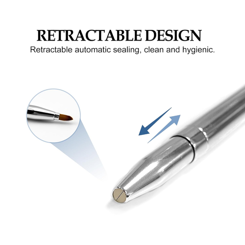 Double-Ended Lip Makeup Brush, Retractable Lip Brush for Lipstick, Lip Gloss, Ey - Picture 5 of 12