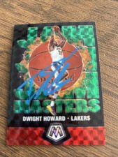 Signed On Card 2019-20 Panini Mosaic Jam Masters Green #20 Dwight Howard Magic