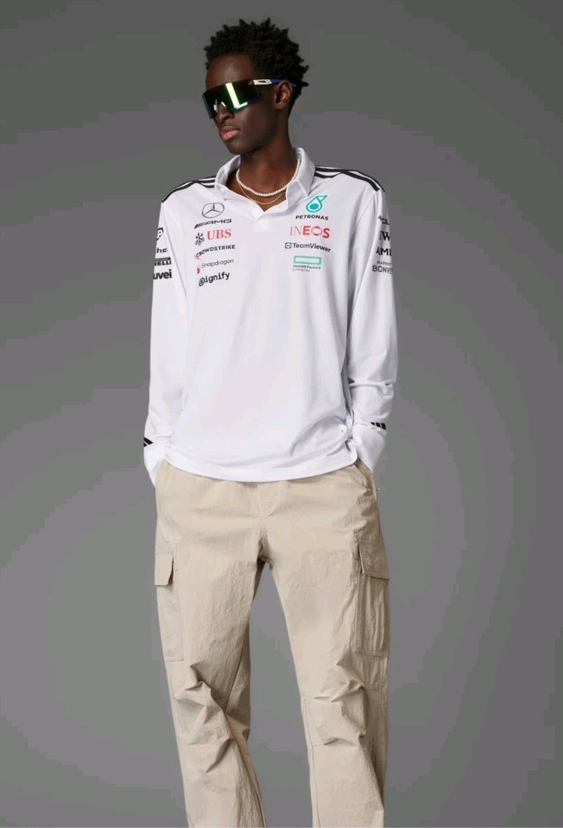 Adidas Mercedes AMG Petronas Formula 1 Team Polo Long Sleeve Shirt