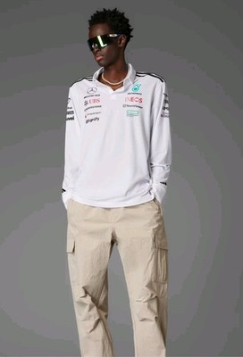Adidas Mercedes AMG Petronas Formula 1 Team Polo Long Sleeve Shirt