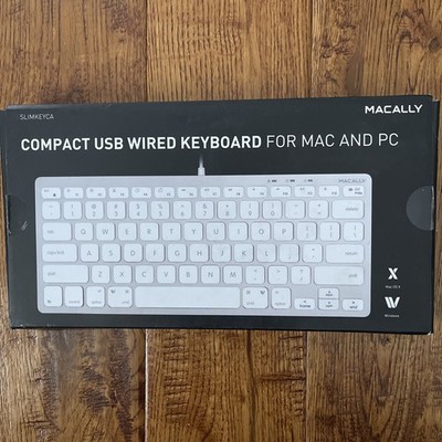 Macally Mini Compact Keyboard - Wireless Keyboard 2.4G Wireless USB Great Travel