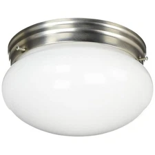Designers Fountain 4732-PW Basic 9" Flushmount Pewter Finish Light Fixture