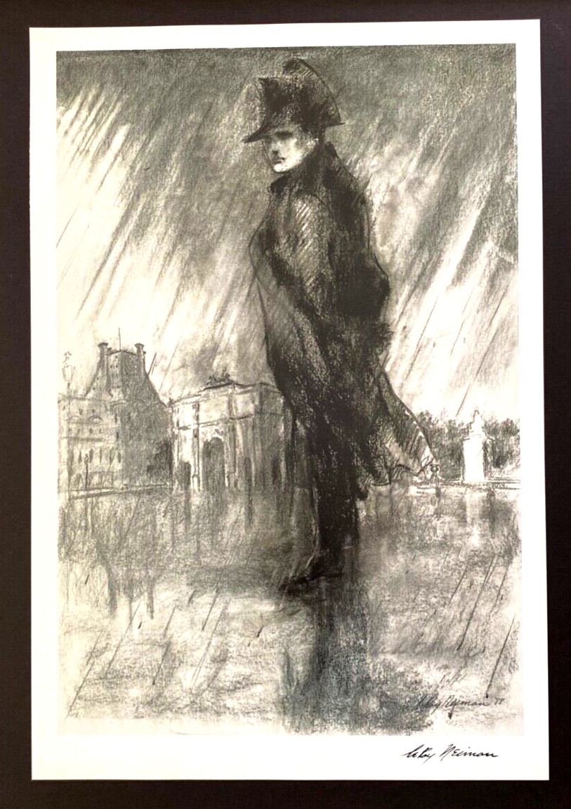 LEROY NEIMAN + NAPOLEON CIRCA 1970'S + SIGNED PRINT FRAMED