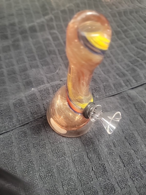 6  Smoking Hookah Water Pipe Glass Water Pipe Bong Bubbler + Glass Bowl