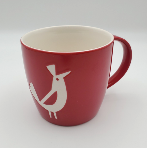 Starbucks 2011 Partridge Bird Etched Red Christmas Holiday Coffee Mug VTG - MINT - Picture 1 of 8