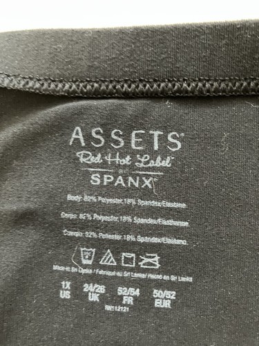 assets by spanx Tunic Top Sz XL Black Strapless Body Slimming/sculpting - Picture 3 of 7