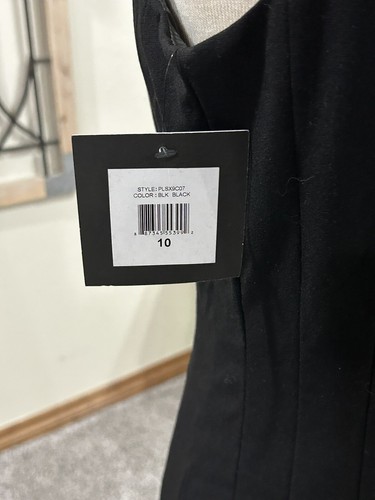 NWT Ellen Tracy Women Dress Black Polyester Rayon Spandex Size 10 $89 - Picture 7 of 13