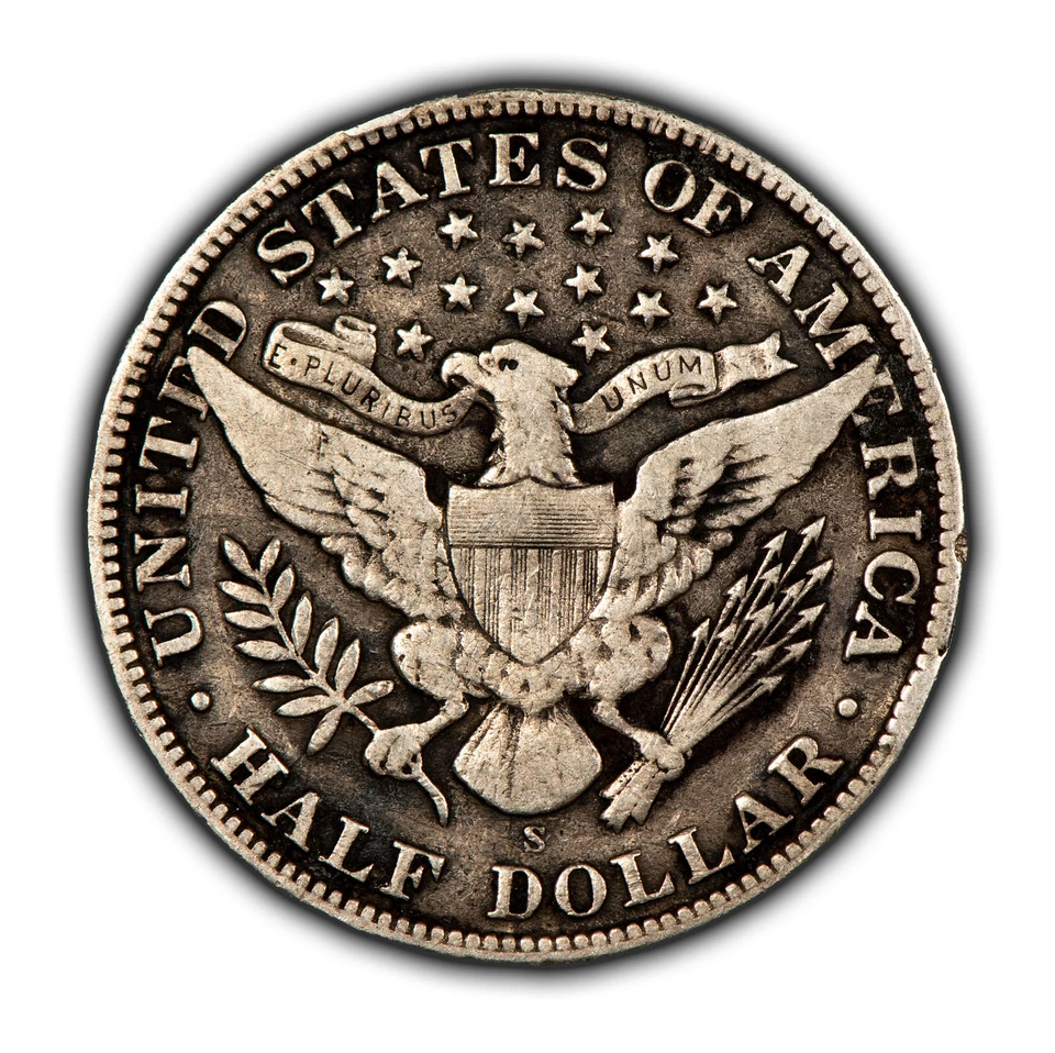 1910-S 50c Barber Silver Half Dollar - VF Dets - SKU-H3035 - Image 2 of 4