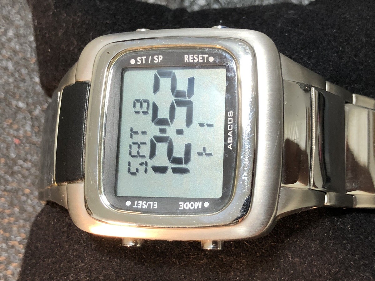 Rare Fossil Digital Watch Abacus AU4008 Radio-Control