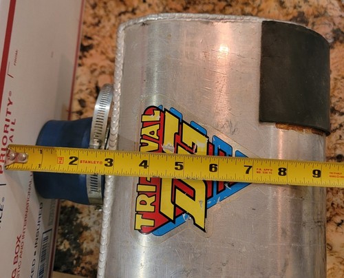 DG Tri-Oval Yamaha Kawasaki Jet Ski Silver Metal Aluminum Exhaust Water Box - Picture 10 of 16