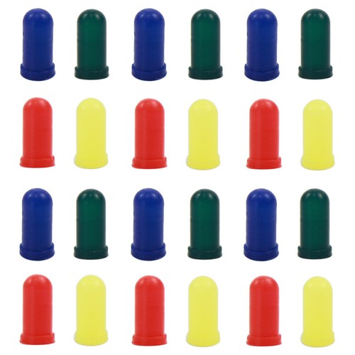 XPT01 100pcs Caps / Covers for 3mm Grain of Wheat Bulbs LEDs Mixed Color NEW - Picture 3 of 4