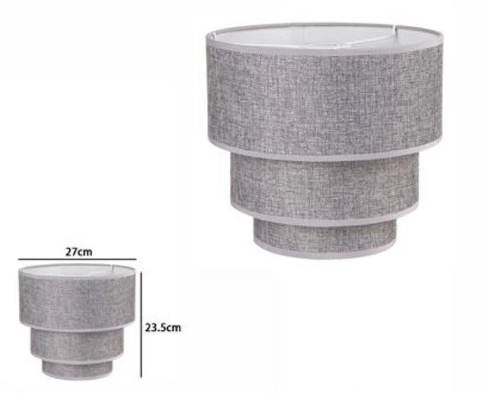 Set Di 6 Mini Paralumi In Velluto Grigio | Con Clip Per Lampadine | 10x15x12 Cm | Per Lampadari E Lampade - 2
