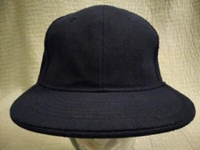 Men's Size 7 1/2 KB Ethos Blue Solid Color No Logo Flat Brim Fitted Cap