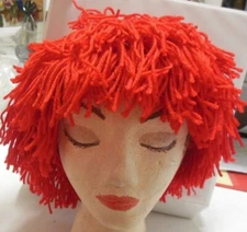  Ragdoll Raggedy Doll Yarn Wig Child size Red Ann Andy Cotton Cap WolffFording