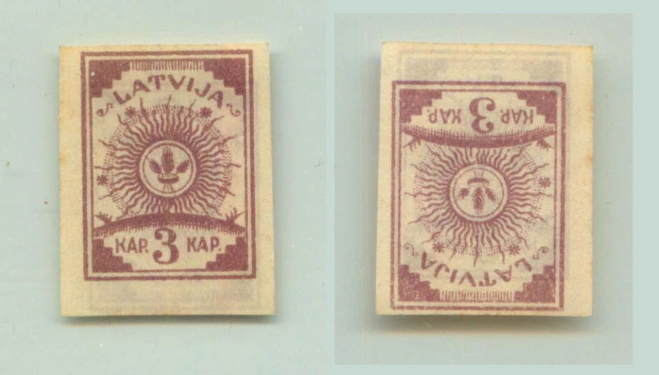 Letonia 1919 SC 25 MNH impresión en ambos lados, abkliach. rtc2192 - Imagen 1 de 1