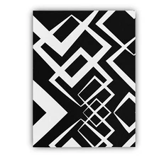 Dark Geometry Framed Canvas Stretched Ready to Hang 50x40 Home decor Gift.