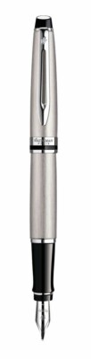 Waterman  Expert 3  Fountain Pen Stainless Steel Fine Pt  In Box *