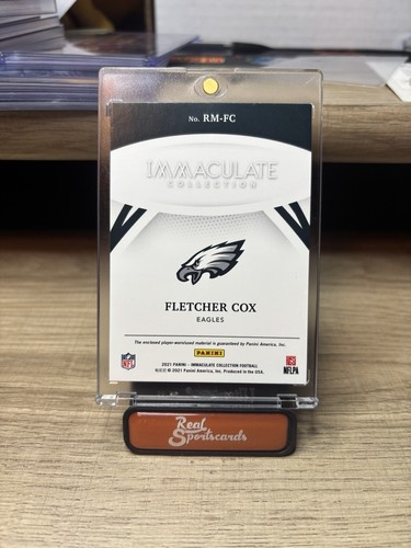 2021 Panini Immaculate Foootball Fletcher Cox Used Patch Gold 05/10 Philadelphia - Picture 2 of 2